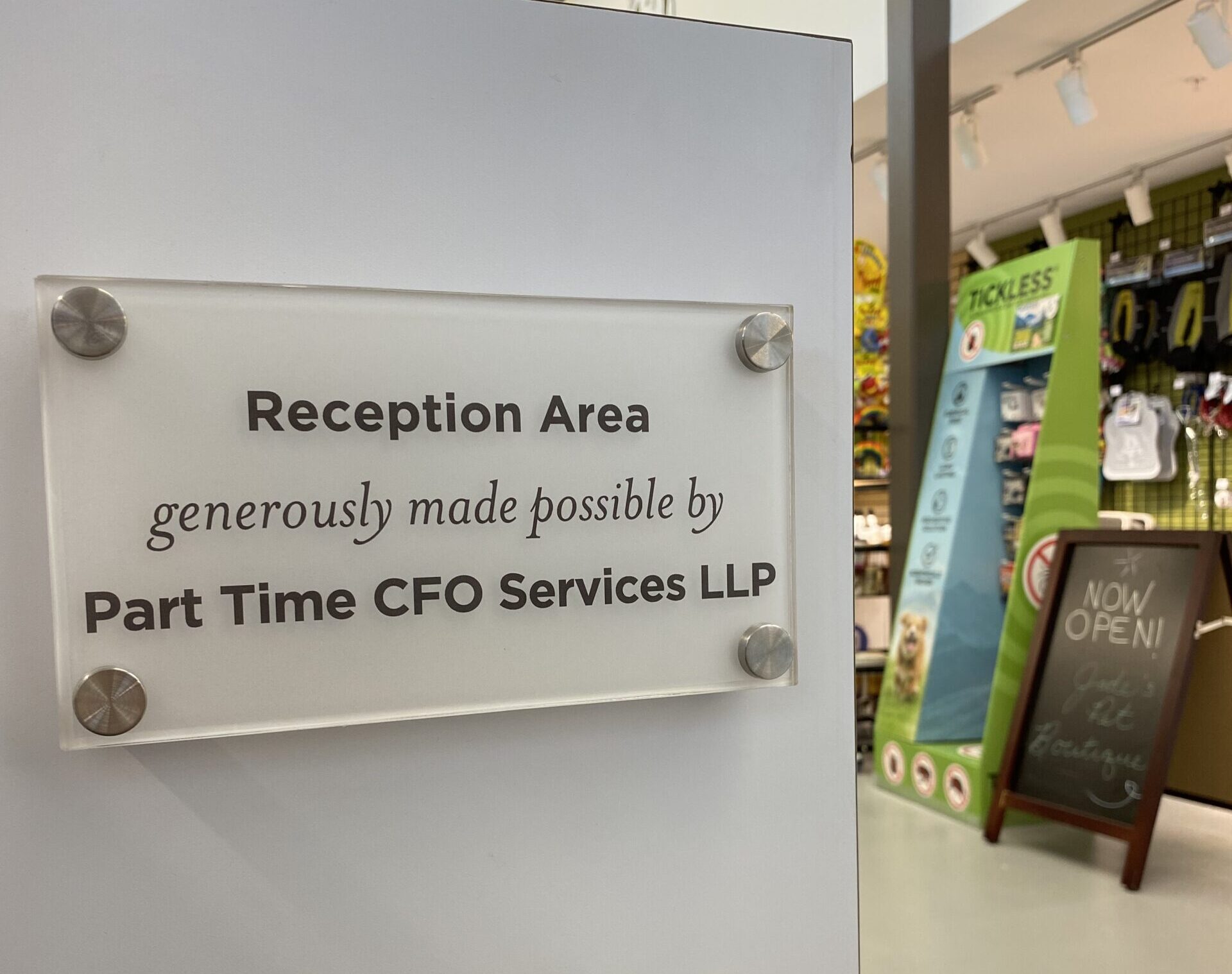 Part Time CFO Services LLP Reception Area Plaque