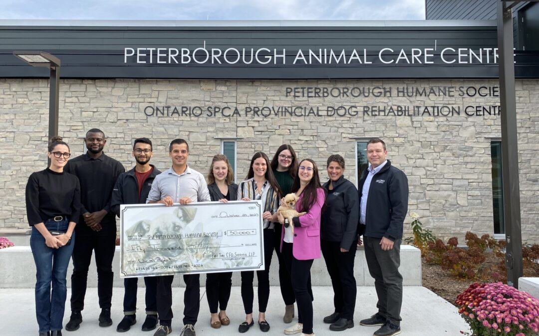 Peterborough Animal Care Centre receives $50,000 boost from Part Time CFO Services LLP towards ‘The Home Stretch’ campaign
