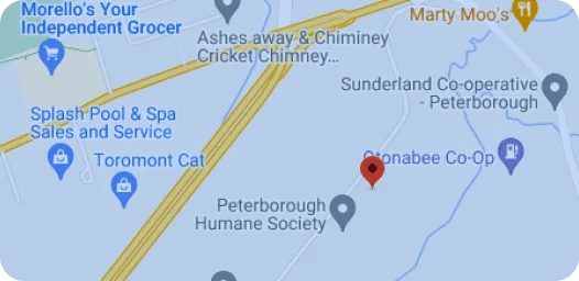 Google Map of location of Peterborough Humane Society