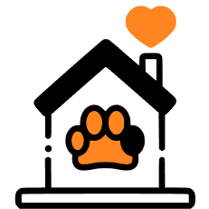 Adoption Icon of a dog house with paw
