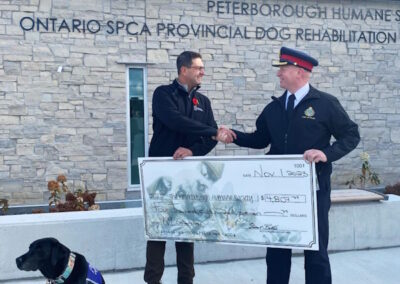 Peterborough Police Services K9 Calendar donation cheque for $4807
