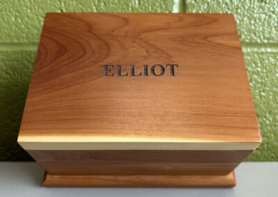 Sample of wooden box for pet cremation